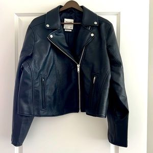 Abercrombie & Fitch vegan leather, black jacket. Size XL, never been worn